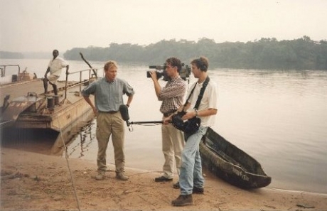 Aan de Lualaba rivier (Congo)